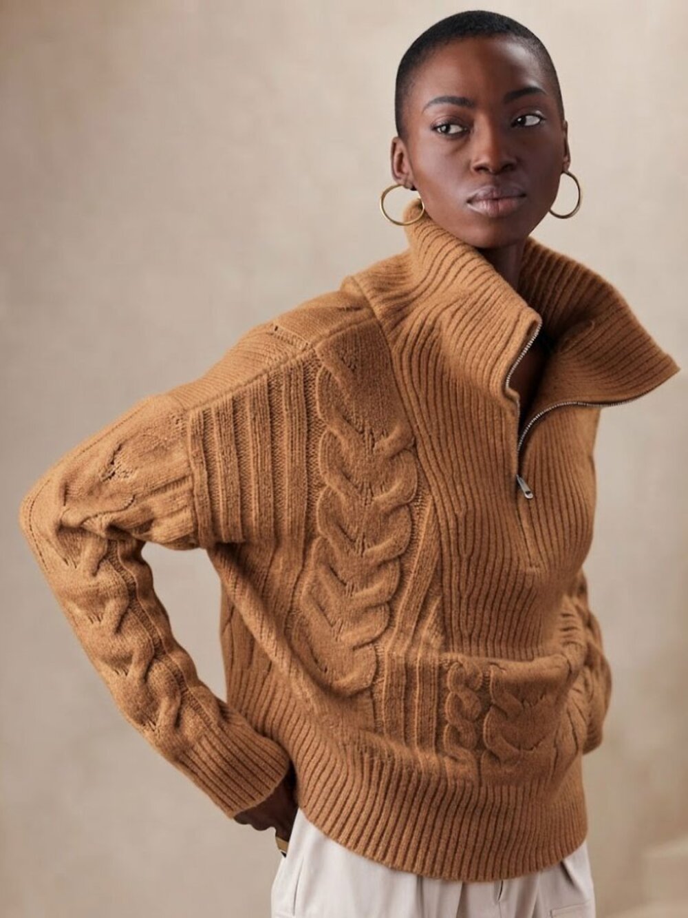 Banana Republic Cavo half zip sweater